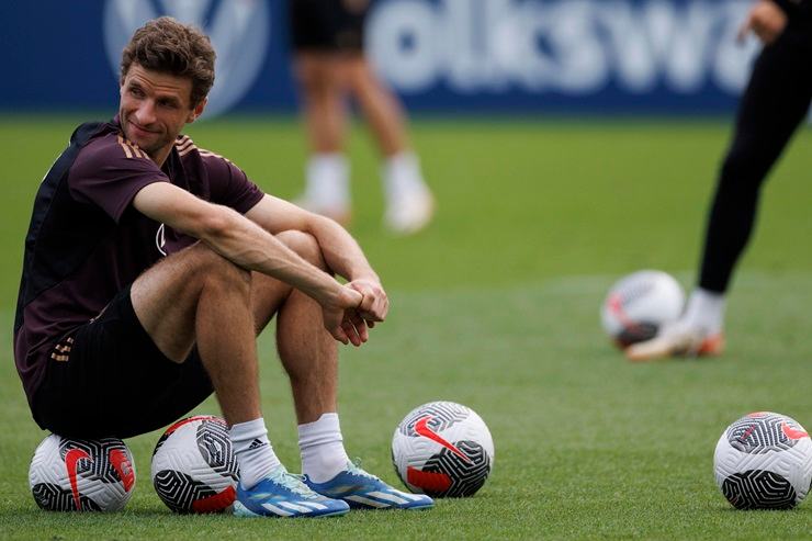 Thomas Müller in allenamento