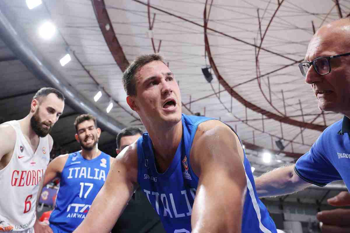 Gallinari con la maglia dell'Italia