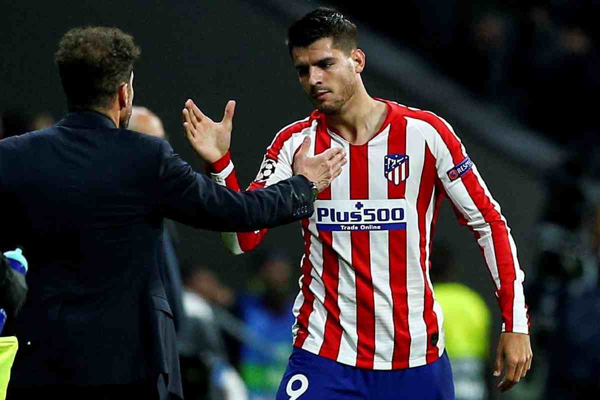 Diego Simeone e Alvaro Morata