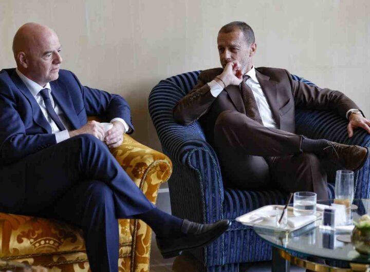 Gianni Infantino (FIFA) e Aleksander Ceferin (UEFA)