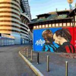 Murale San Siro Derby di Milano