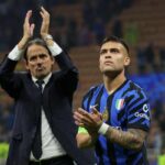 Champions League, Inter in finale. Nella foto, L'allenatore Simone Inzaghi e il capitano nerazzurro Lautaro Martínez