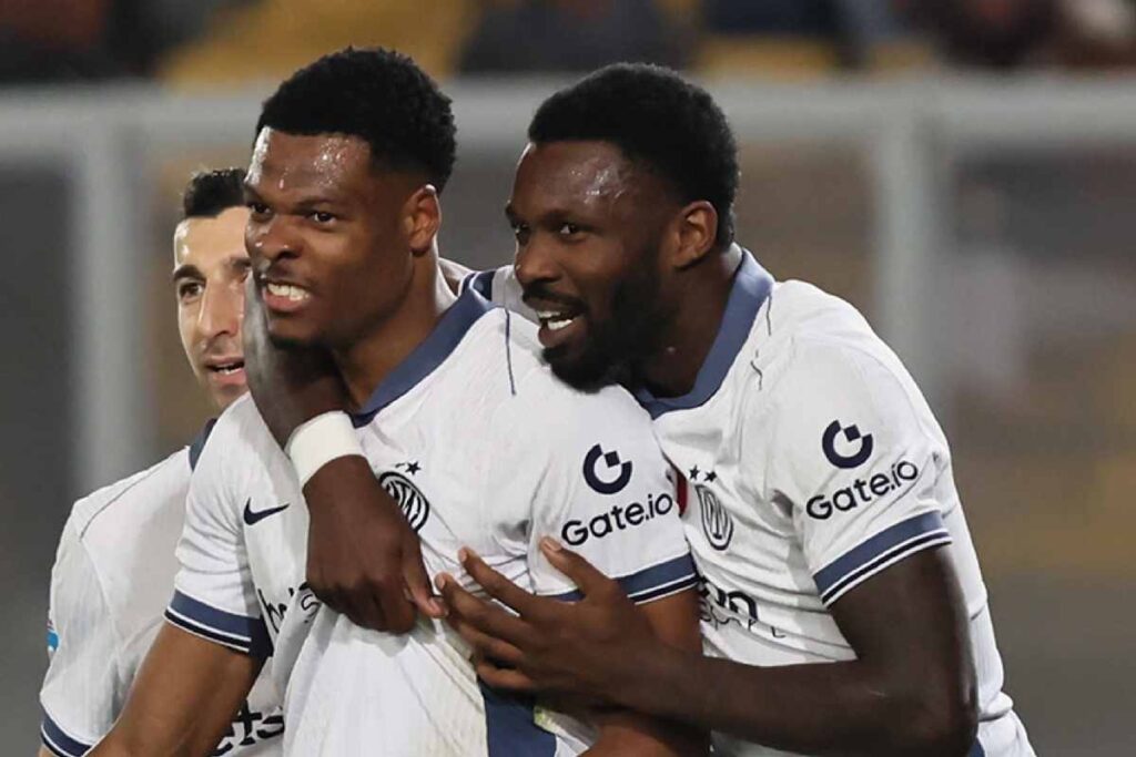 Denzel Dumfries e Marcus Thuram Inter