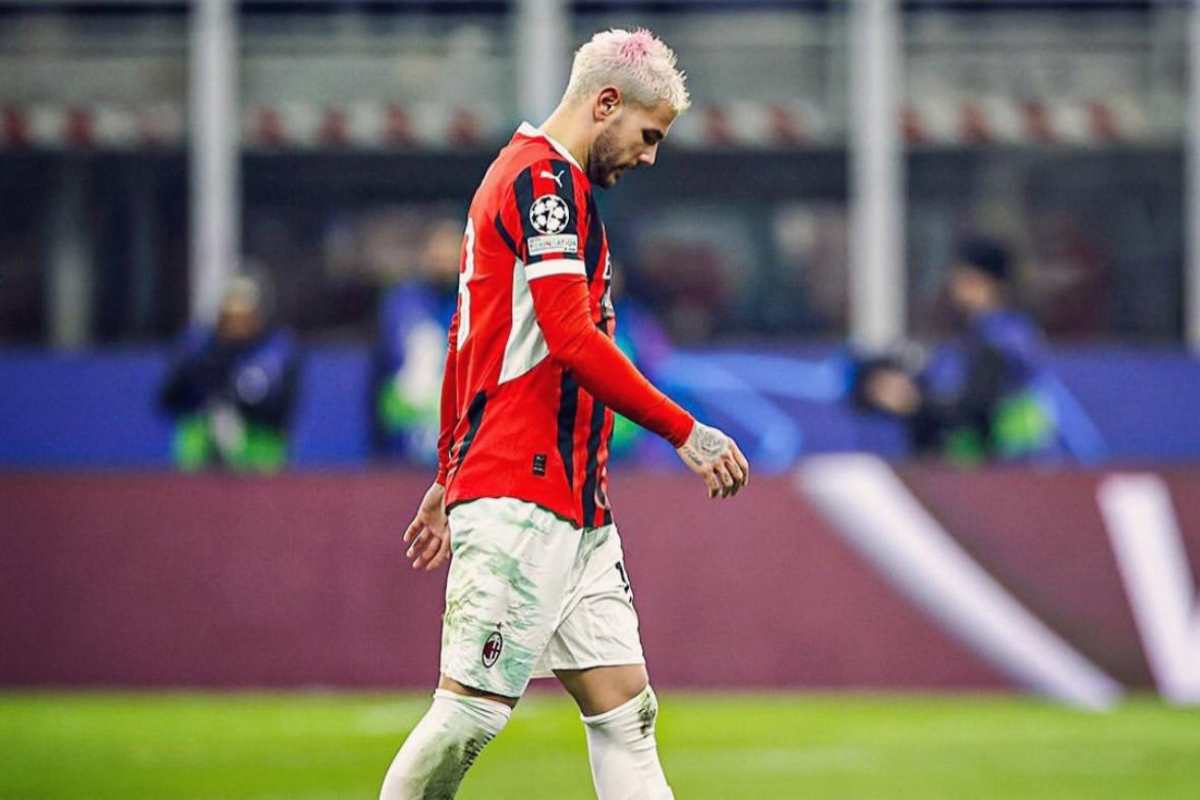 Scontro tra Theo Hernandez e il Milan
