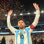 Leo Messi con la maglia dell'Argentina