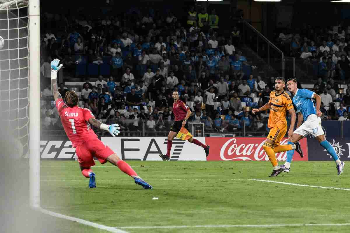Lorenzo Lucca primo gol con il Napoli